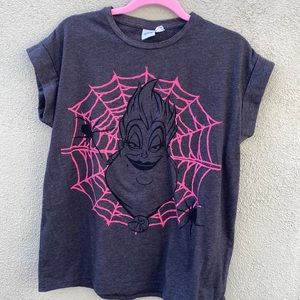 Grey tee with Ursula from Disney’s Little Mermaid